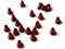 20 11mm Dark Red Wooden Bell Beads Vintage Wood End Beads Loose Bell Shaped Beads
